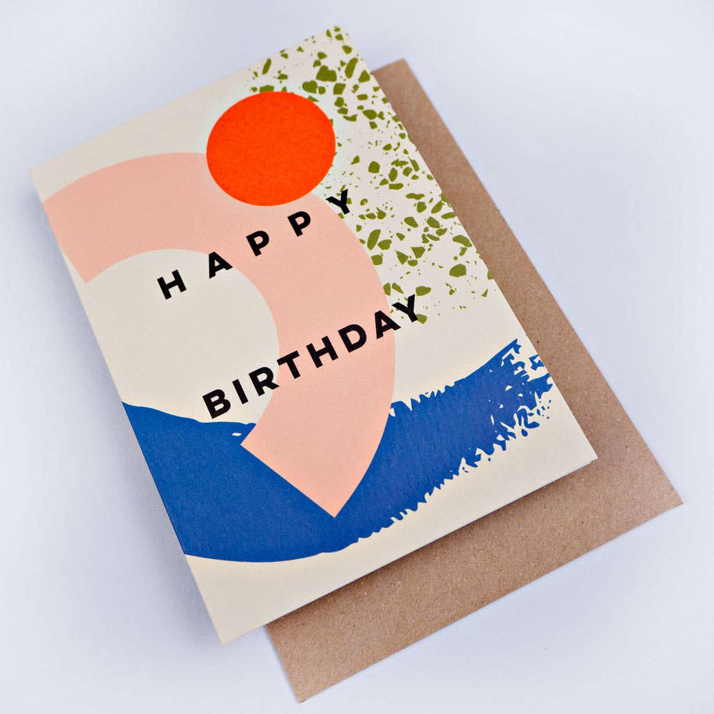 The Completist - Memphis Brush Birthday Greeting Card