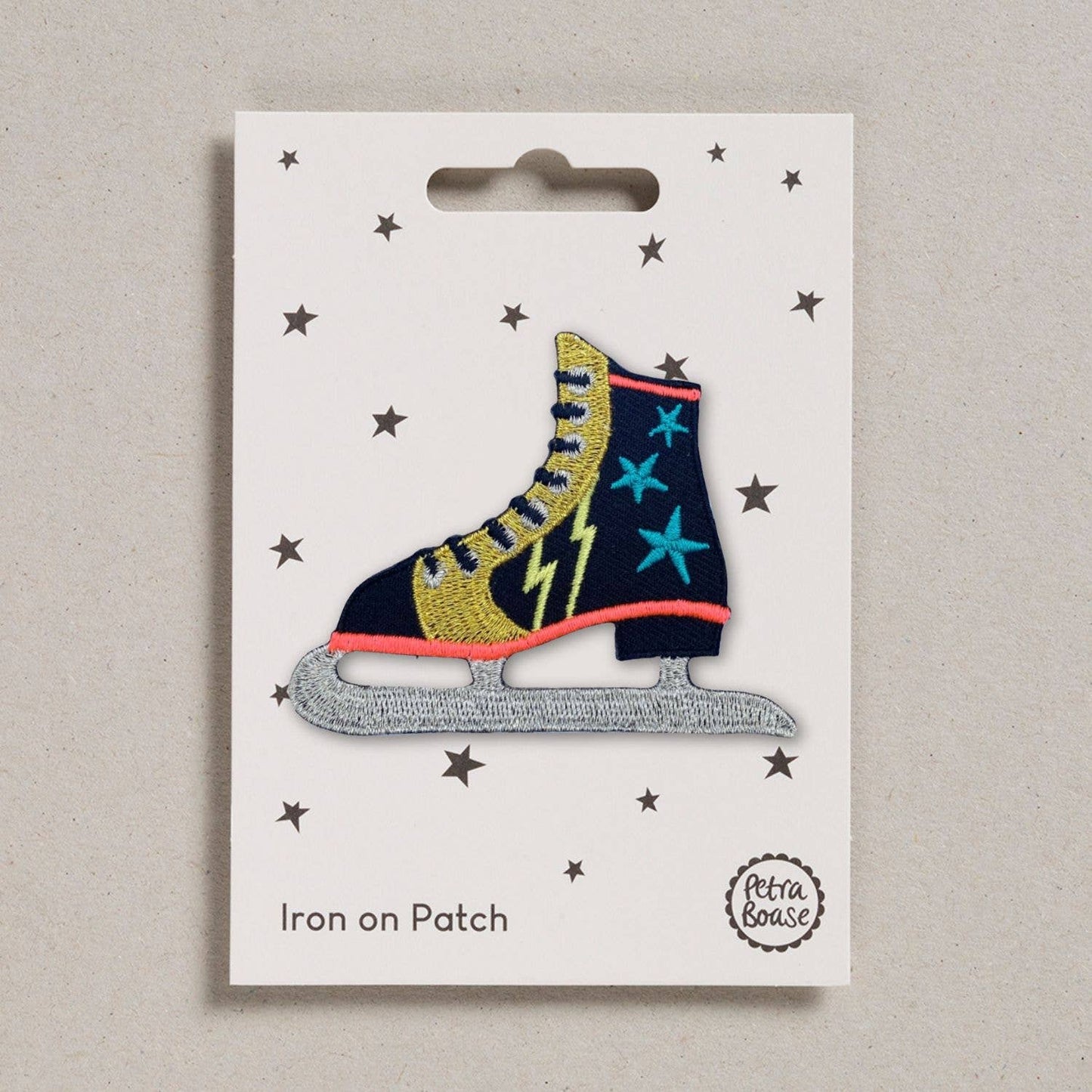 Ice Skate Iron on Patch