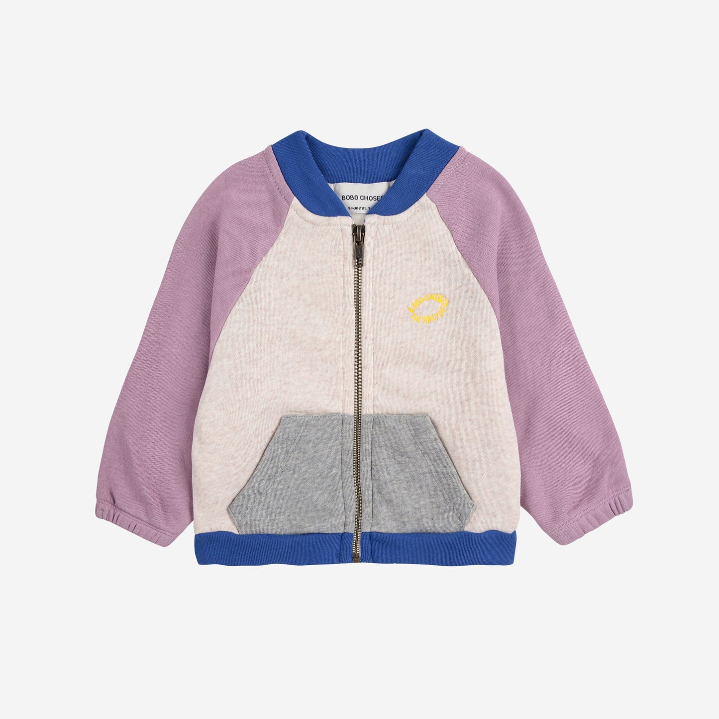 Bobo Choses Baby Tic Tac Toe Colour Block Zipped Sweatshirt