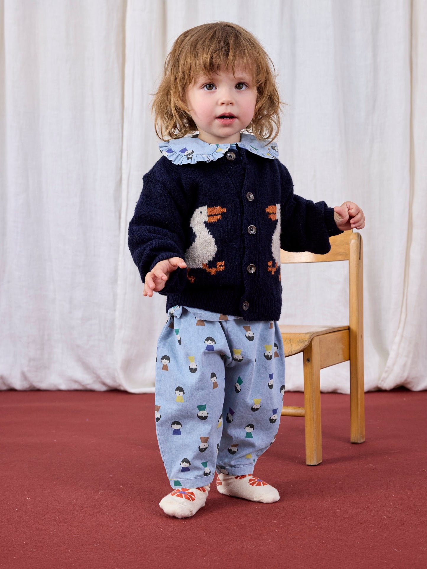 Bobo Choses Baby Game Pawns Light Denim Pants