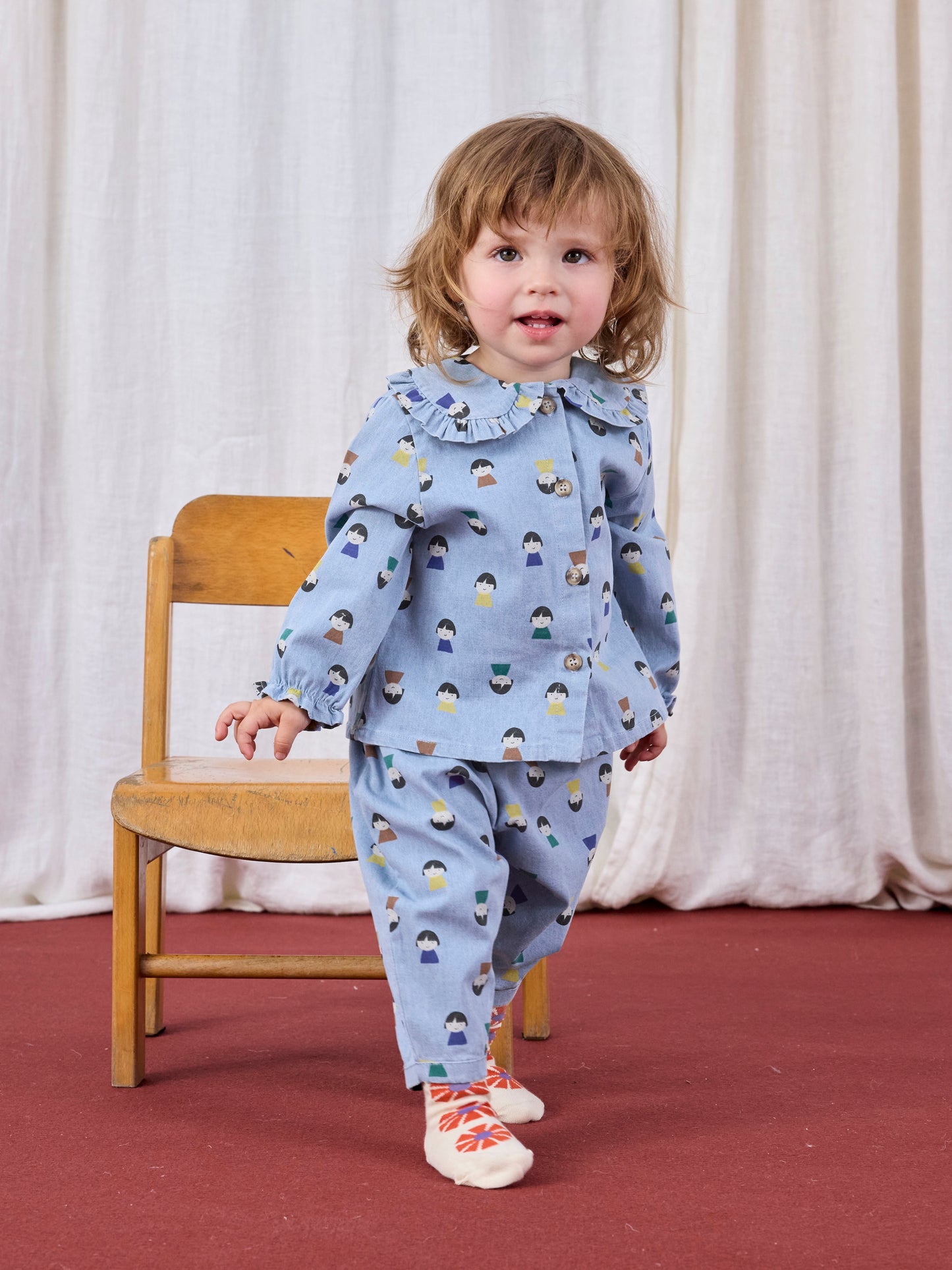 Bobo Choses Baby Game Pawns Light Denim Pants
