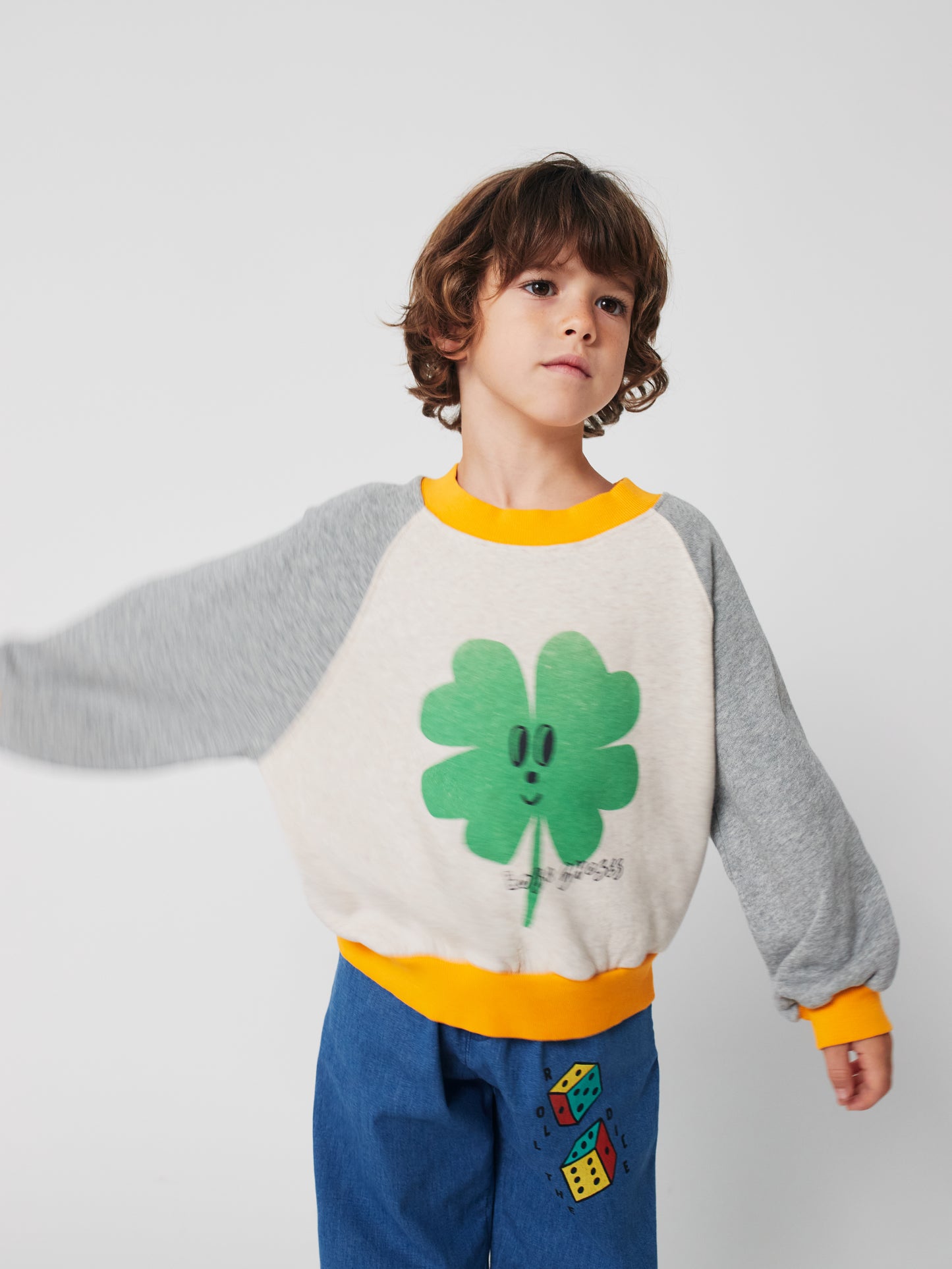 Bobo Choses Lucky Clover Raglan Sweatshirt