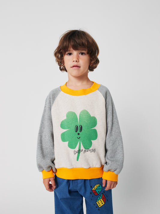Bobo Choses Lucky Clover Raglan Sweatshirt