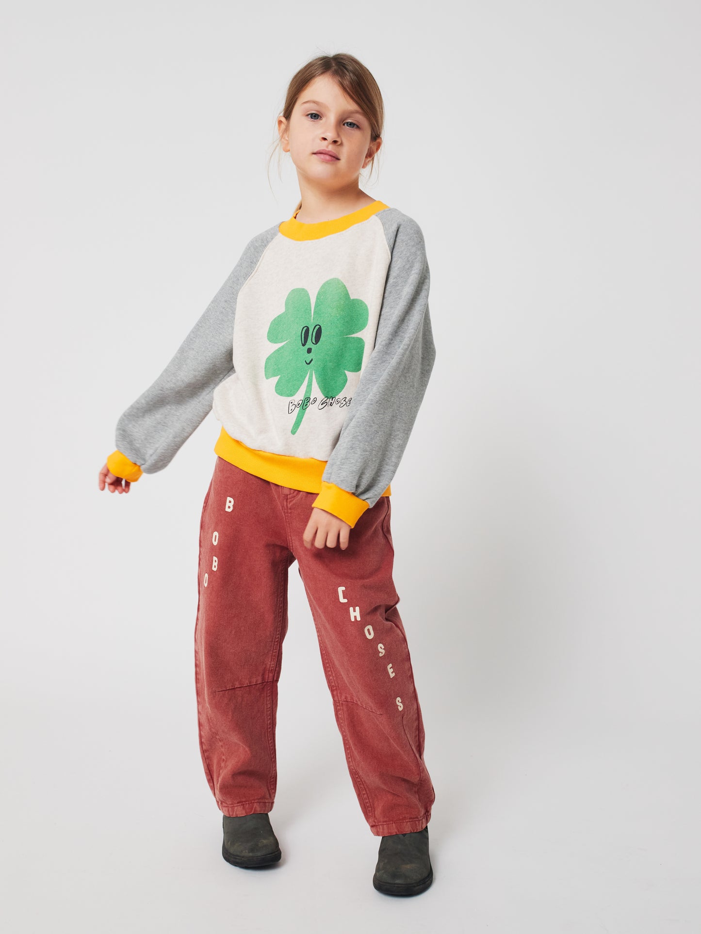 Bobo Choses Lucky Clover Raglan Sweatshirt