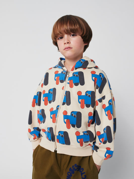 Bobo Choses Doggy Mate All Over Zipped Hoodie