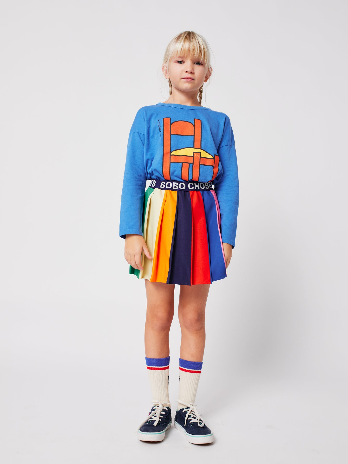 Bobo Choses Colour Block Pleated Skirt