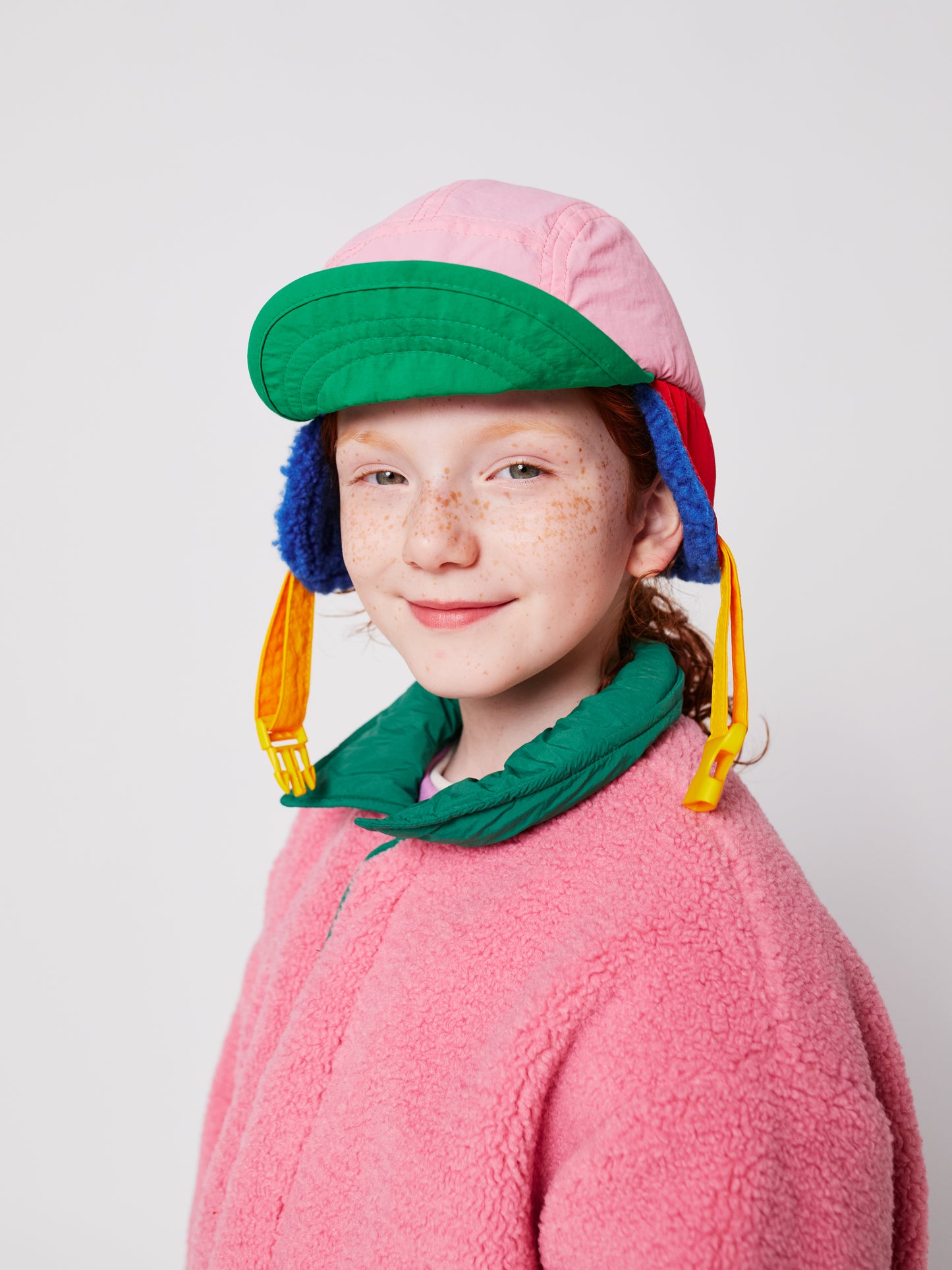 Bobo Choses Pink Colour Block Winter Cap