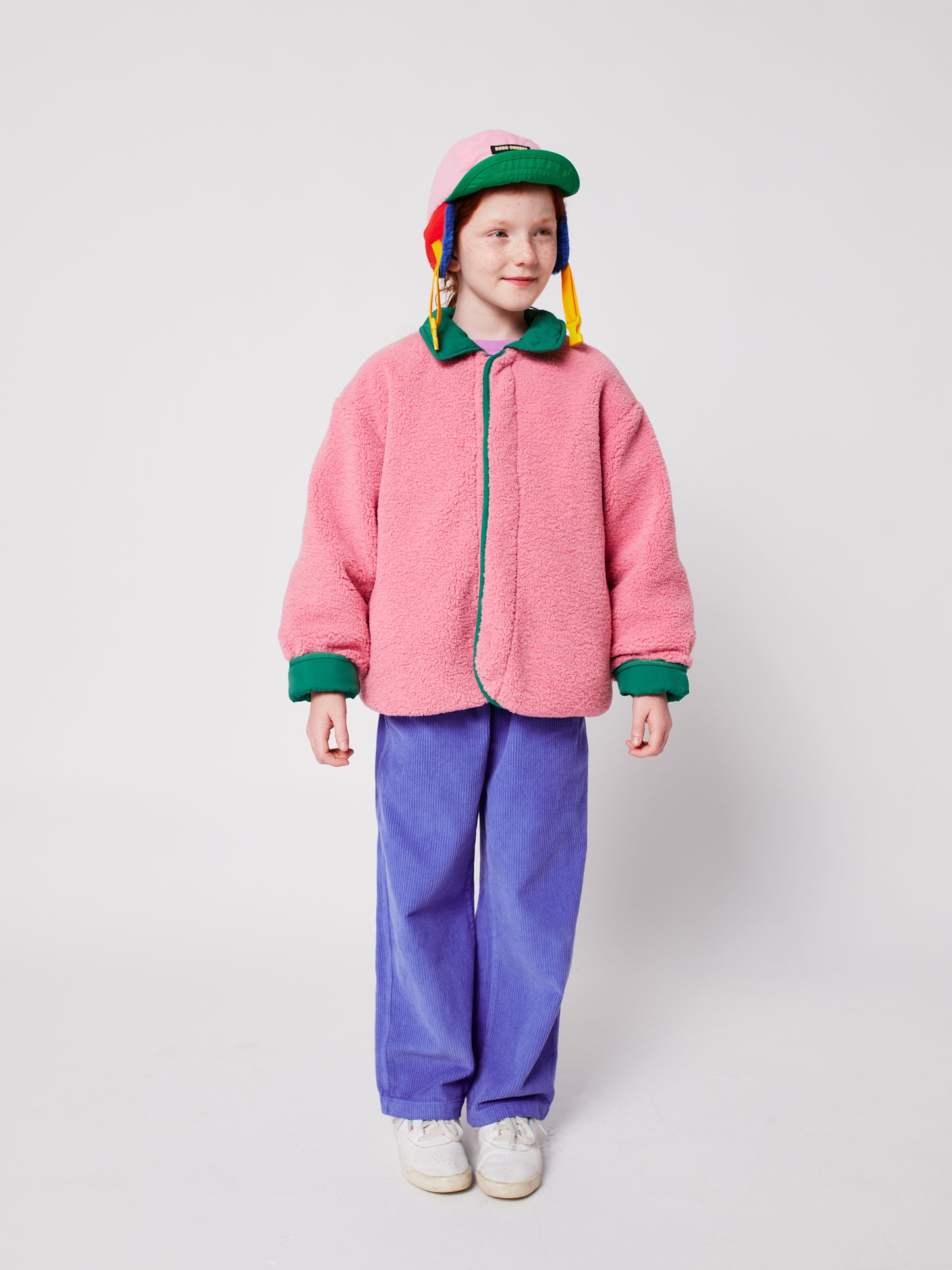 Bobo Choses Pink Colour Block Winter Cap
