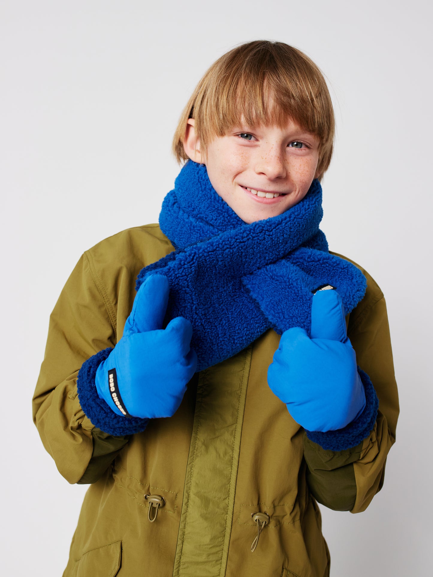 Bobo Choses Blue Bicolour Mittens