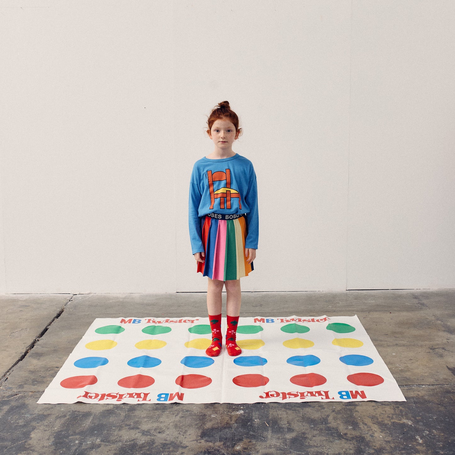 Bobo Choses Colour Block Pleated Skirt