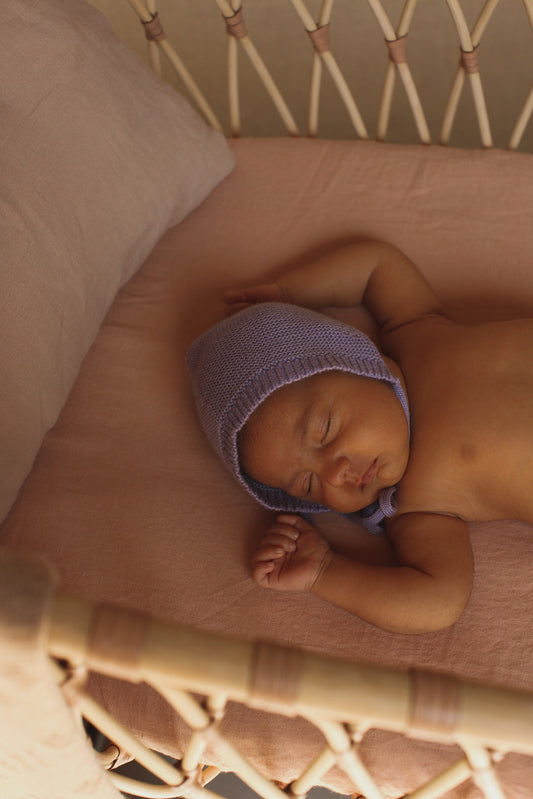 Lilac Dolly Bonnet 4-12m