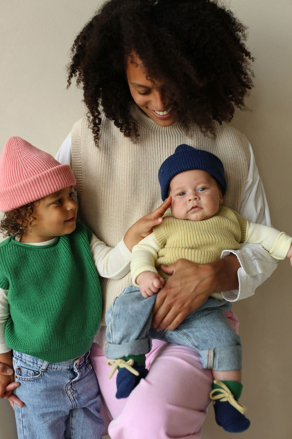 Blue / Grass Merino Wool Booties