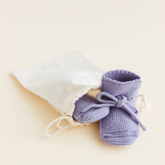 Lilac Merino Wool Booties
