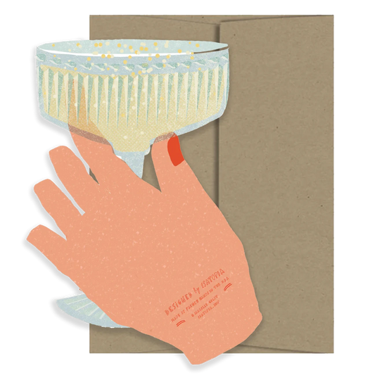 Coupe Chin-Chin Die Cut Greeting Card