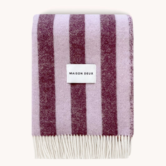 Maison Deux - Lilac Aubergine Candy Wrap Blanket