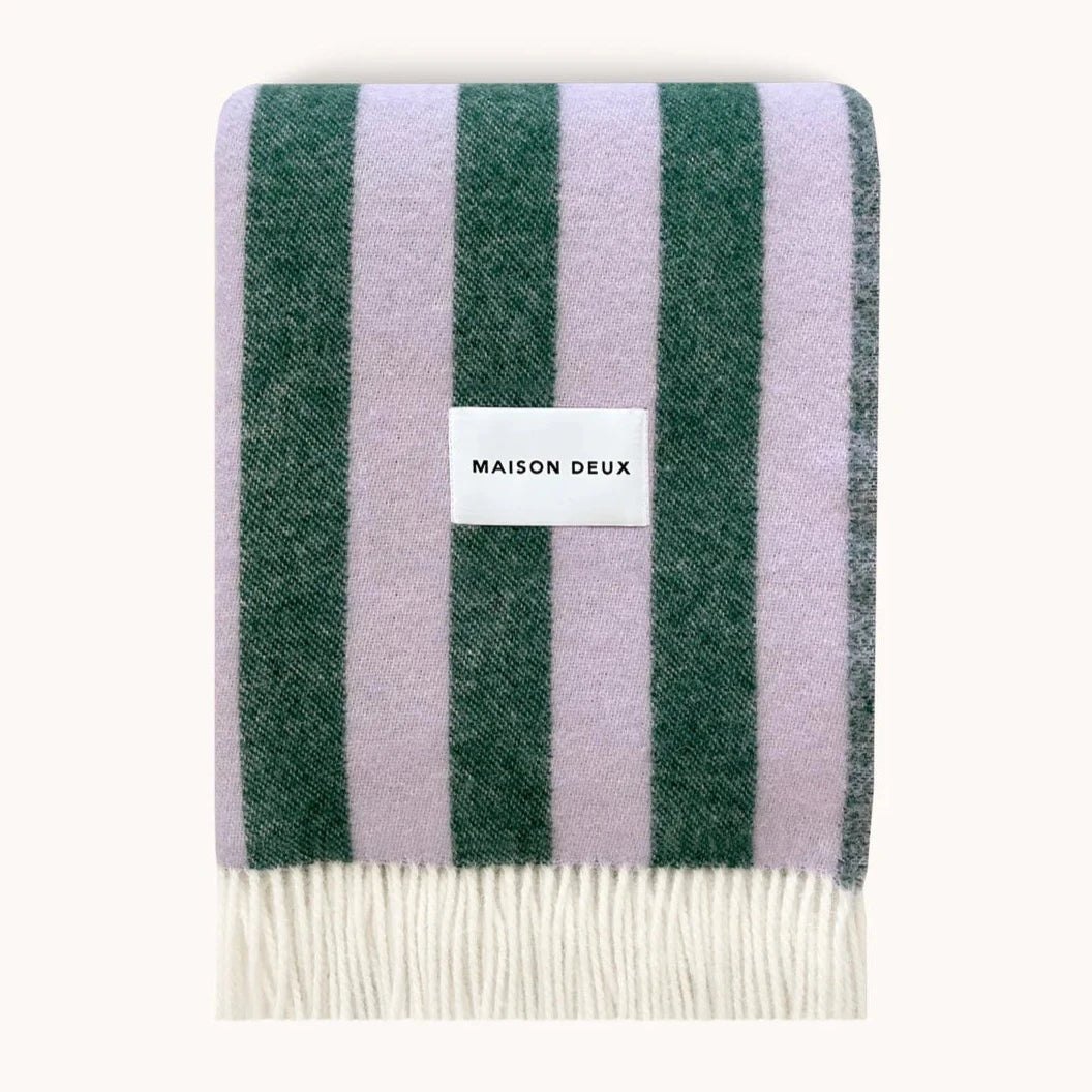 Maison Deux - Lilac Green Candy Wrap Blanket