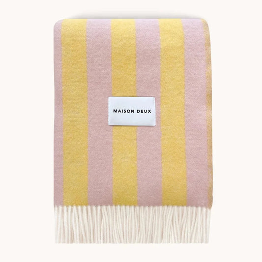 Maison Deux - Pink Yellow Candy Wrap Blanket