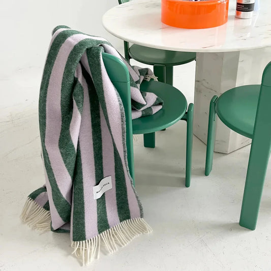 Lilac Green Candy Wrap Blanket