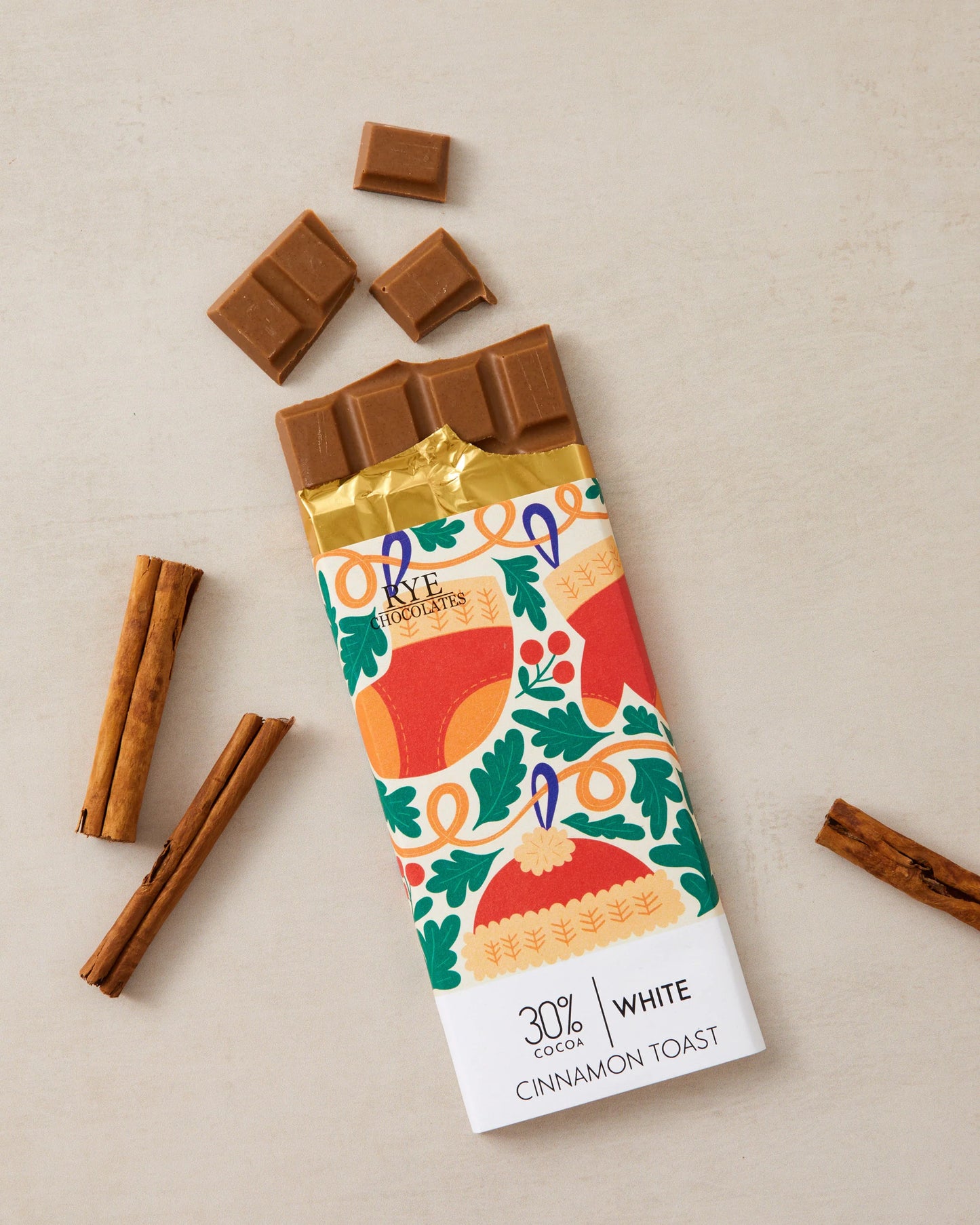 Cinnamon Toast Amber White Chocolate Bar - 30% Cocoa