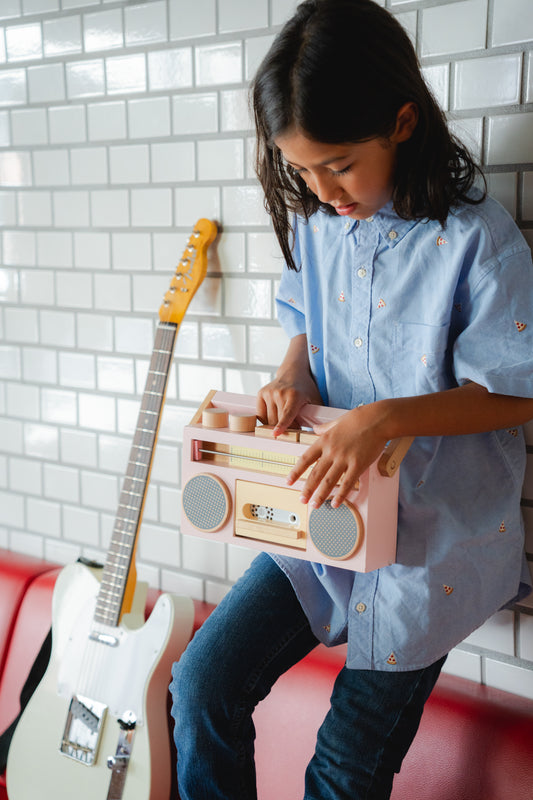 kiko+ & gg* Pink Boombox Tape Recorder