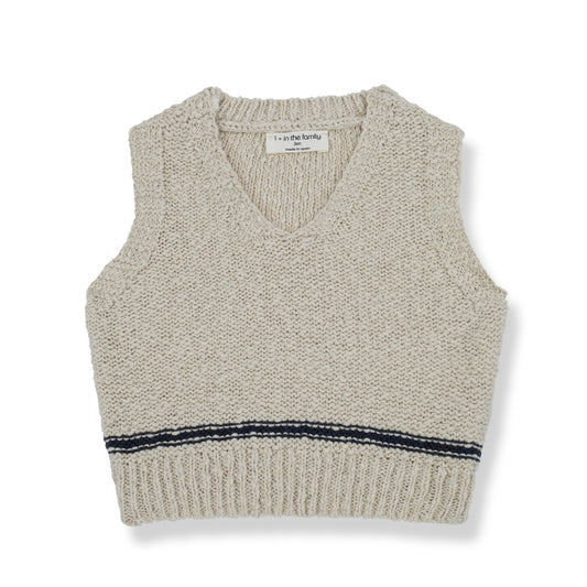 1+ In The Family Dante Linen Mix Sweater Vest