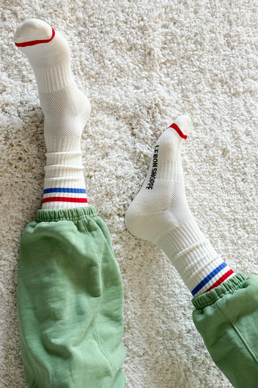 Le Bon Shoppe Milk Extended Boyfriend Socks