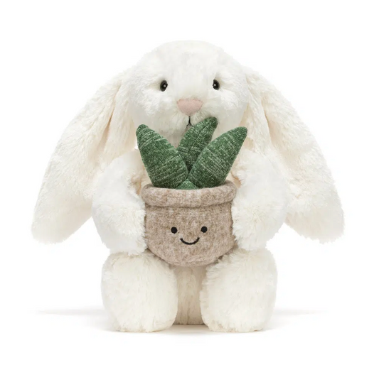 Jellycat Cream Bunny With Plant
