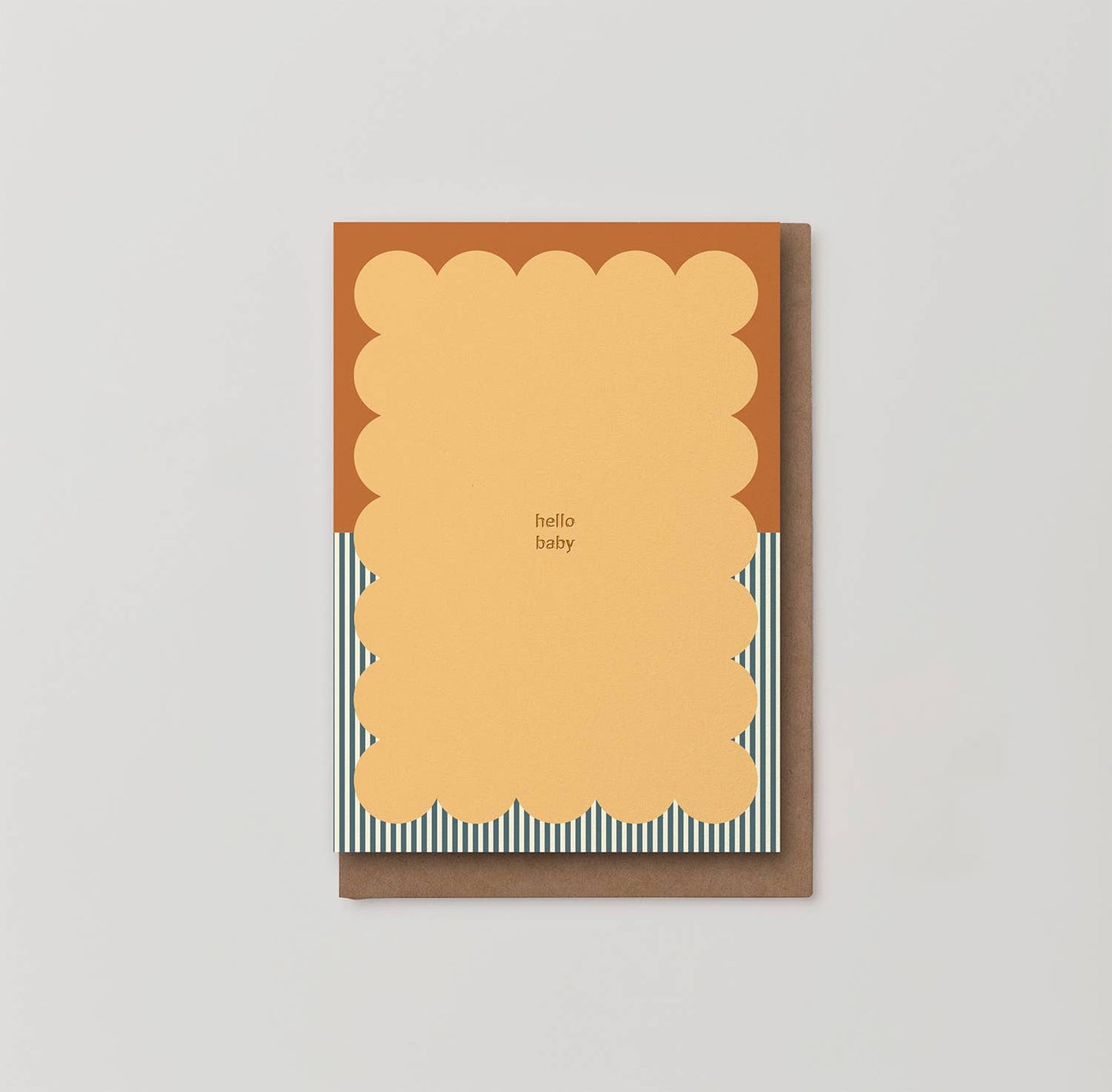 Kinshipped - Hello Baby Foiled New Baby Greeting Card