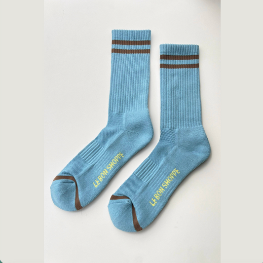 Le Bon Shoppe Powder Blue Extended Boyfriend Socks