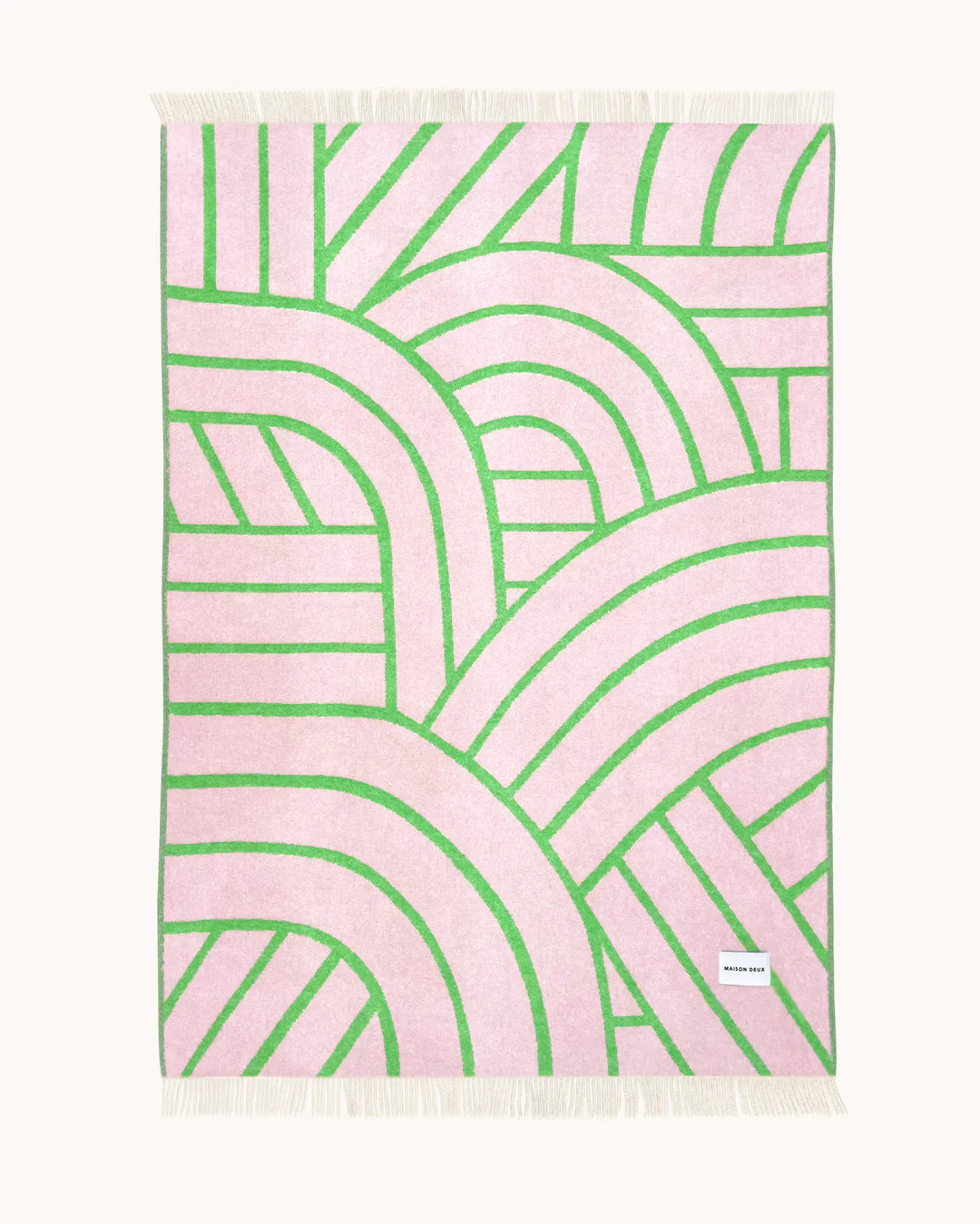 Maison Deux - Pink Apple Lines Blanket