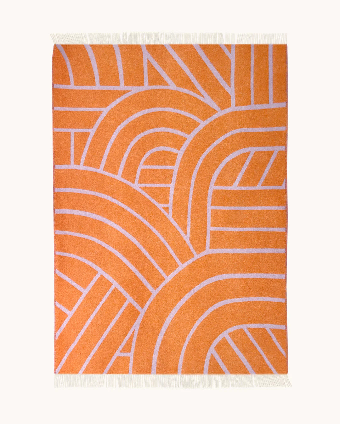 Maison Deux - Lilac Orange Lines Blanket