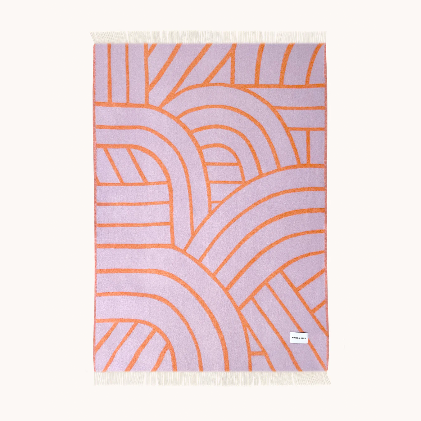 Lilac Orange Lines Blanket