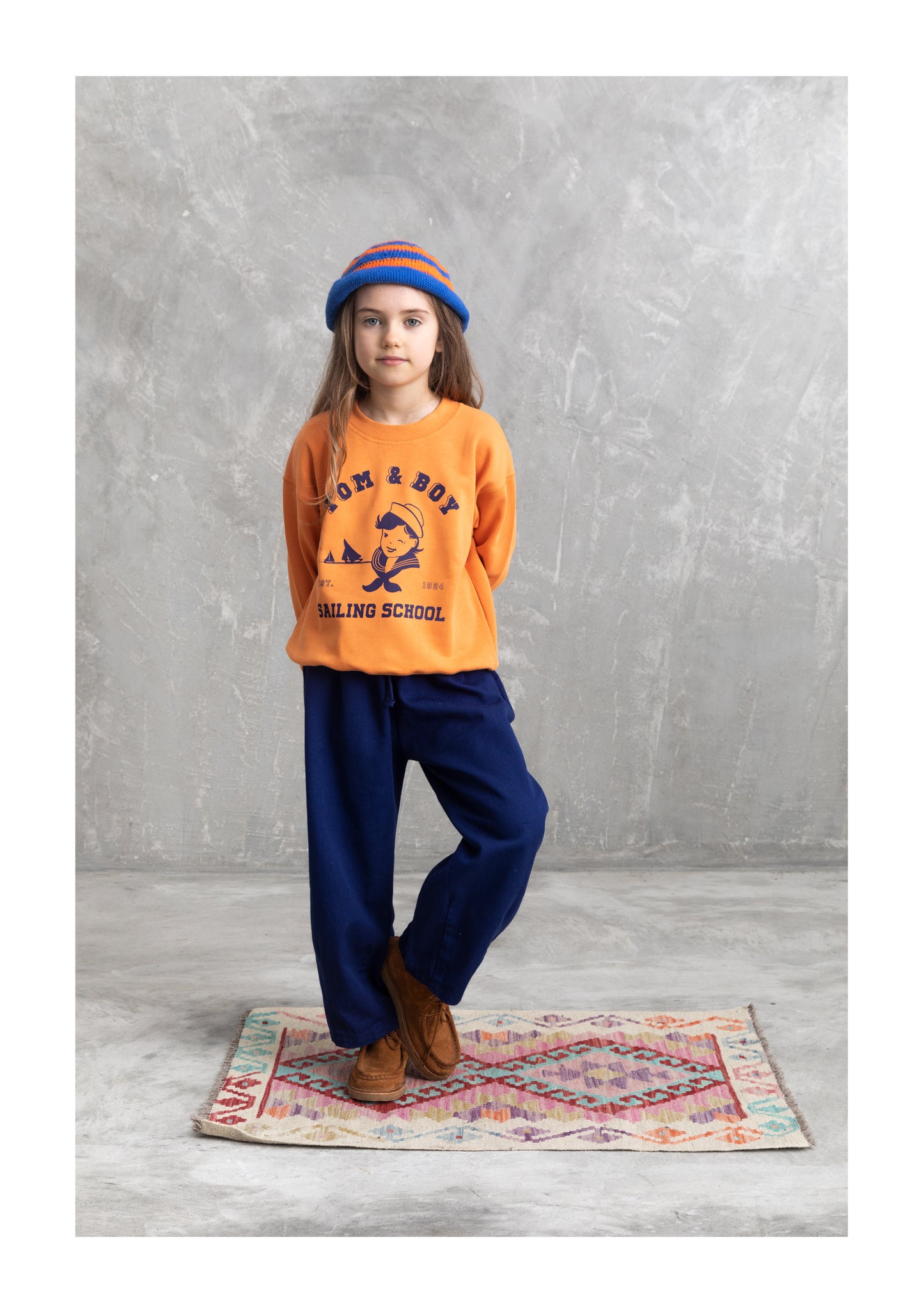 Tom & Boy Navy Wide Leg Organic Cotton Trousers