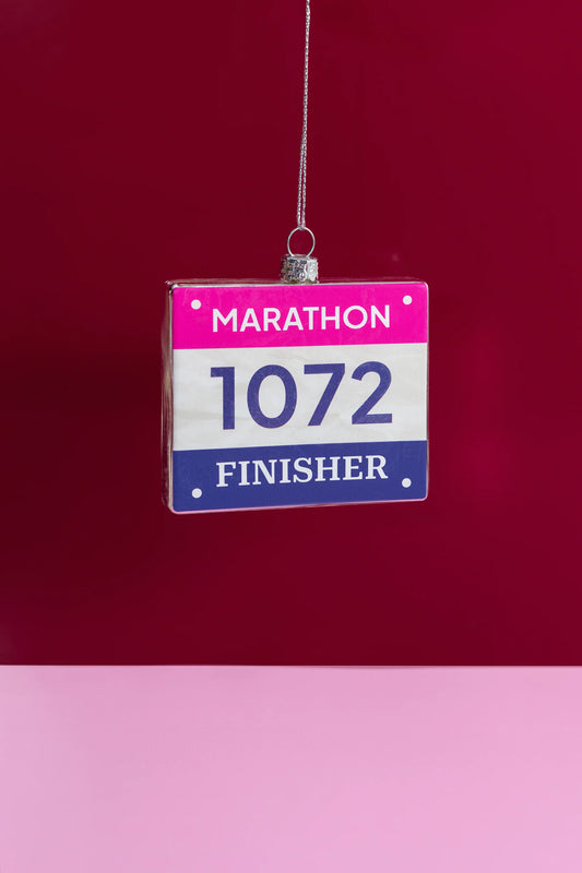 Marathon Bib Christmas Ornament
