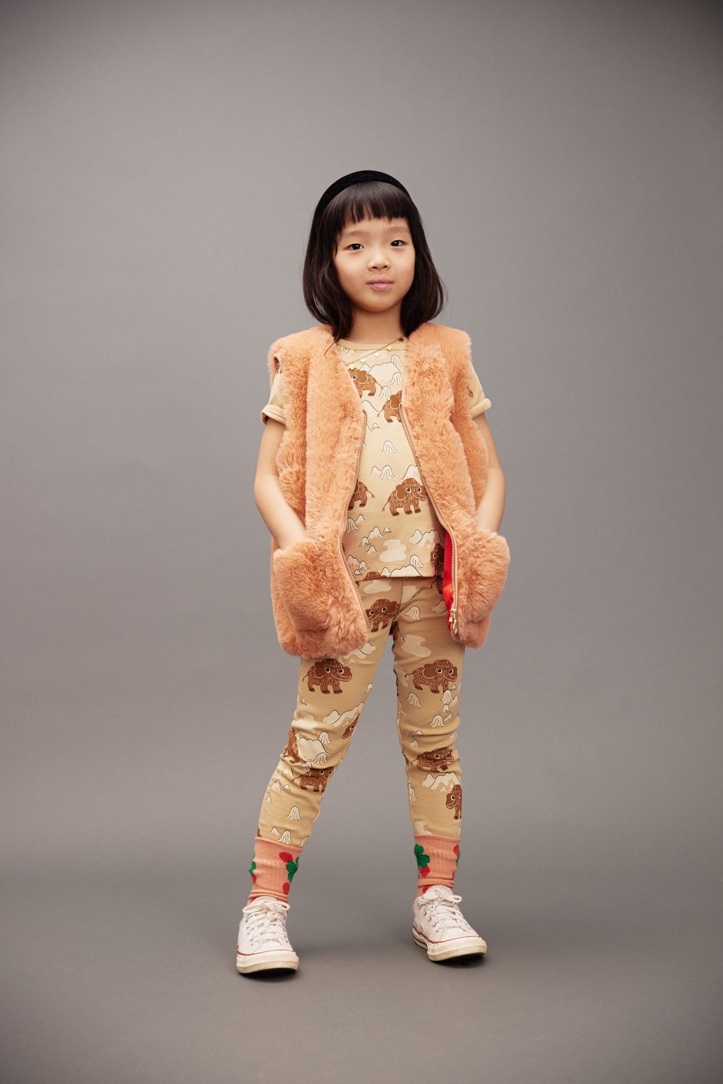 Mini Rodini Ritzratz Patch Faux Fur Vest