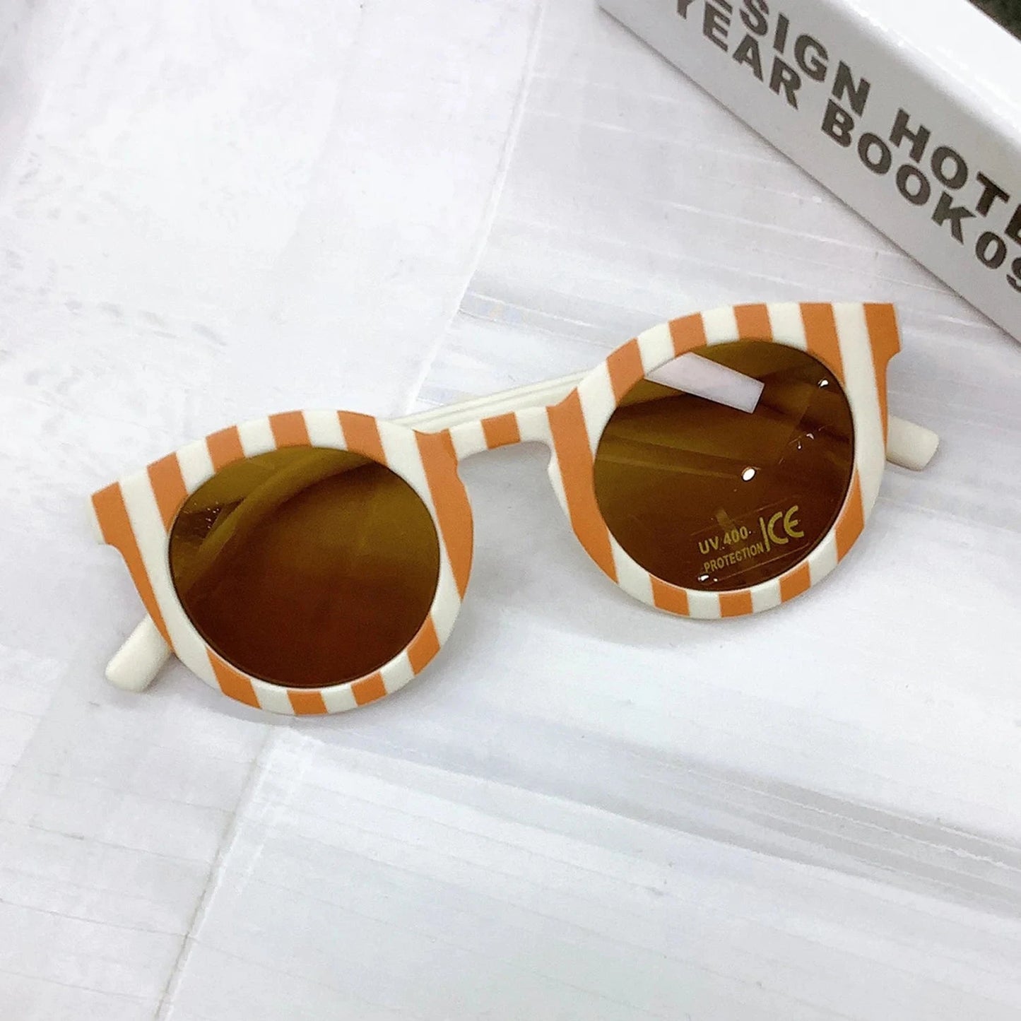 Mustard Striped Kids Sunglasses