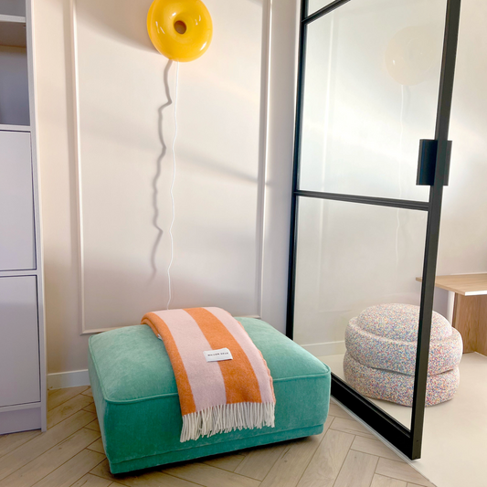 Pink Carrot Rough Stripe Blanket