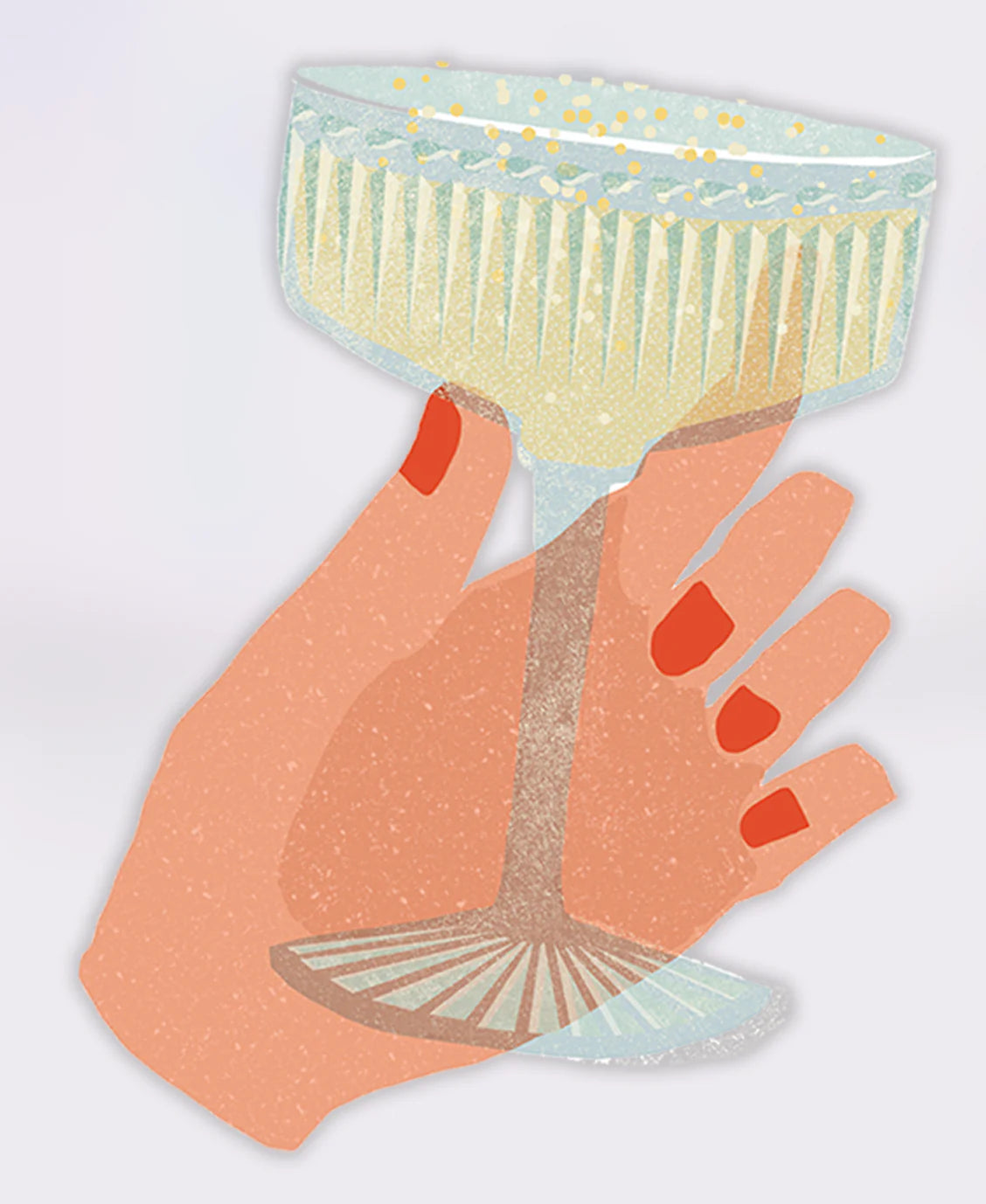 Coupe Chin-Chin Die Cut Greeting Card