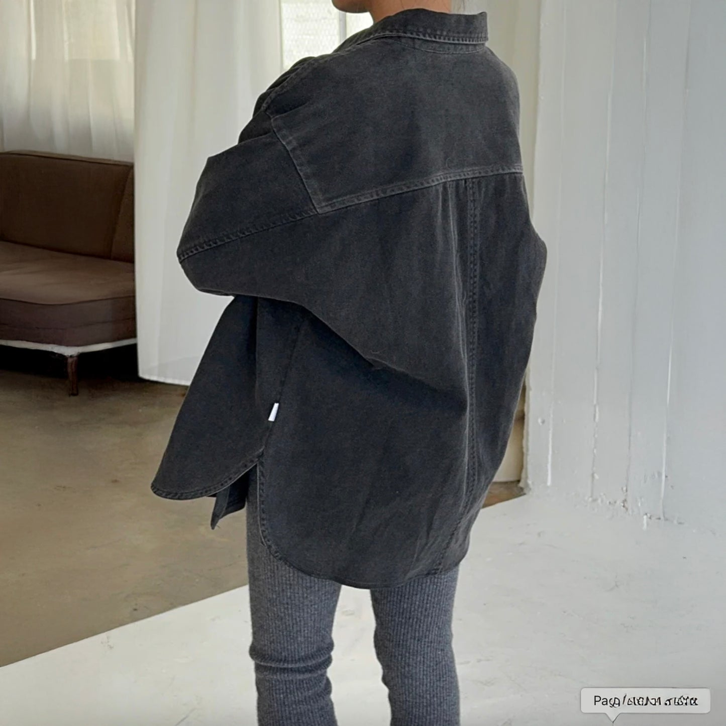 Le Bon Shoppe Theo Black Heavy Denim Jacket