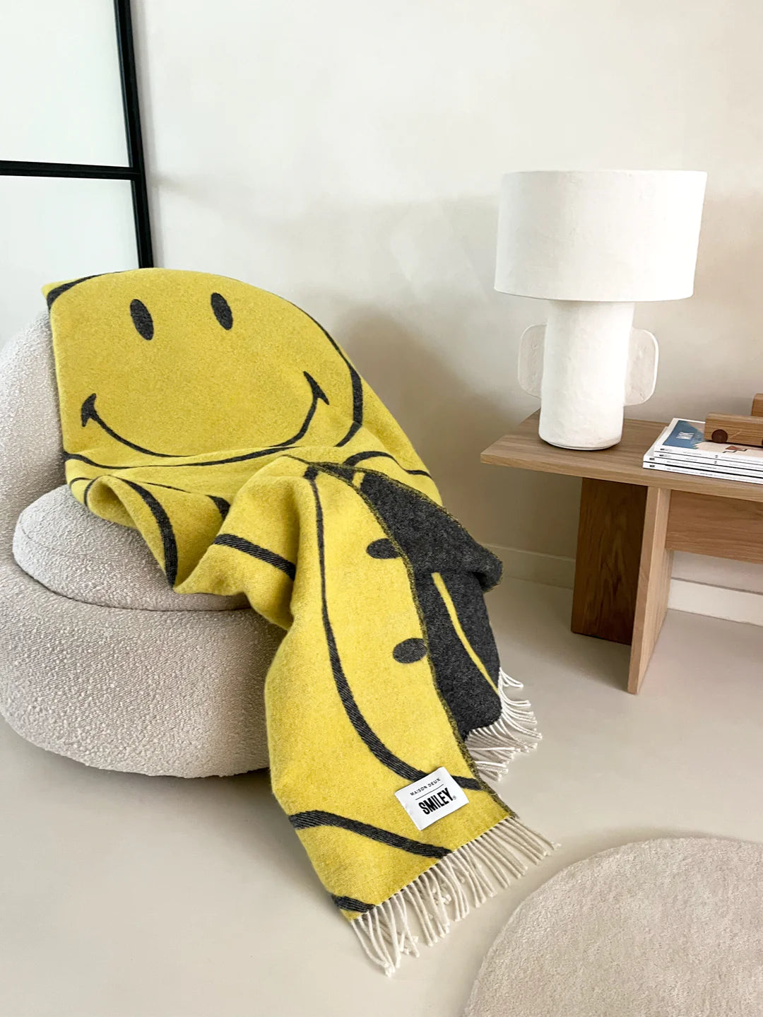 Maison Deux - Smiley Blanket Yellow