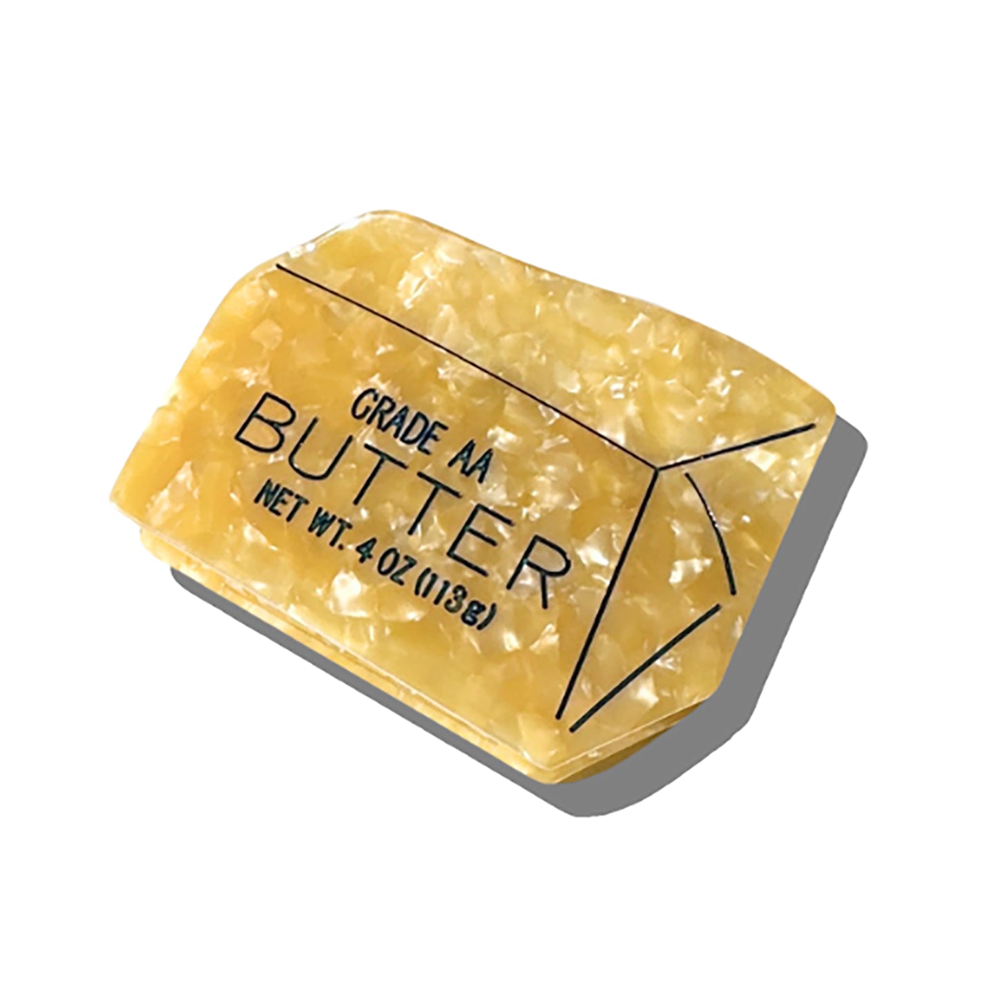 Hand-Painted Butter Claw Hair Clip