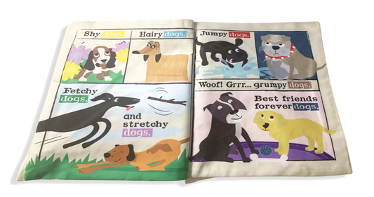 Just Dogs Crinkly Newspaper Cloth Book