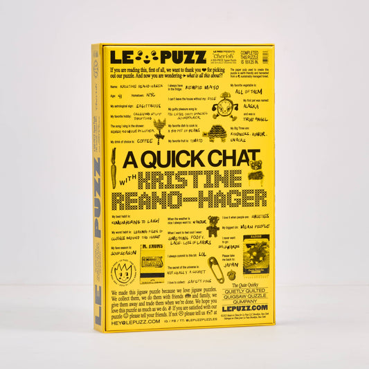 LEO PUZZ puzzle box with yellow and black design on a white background