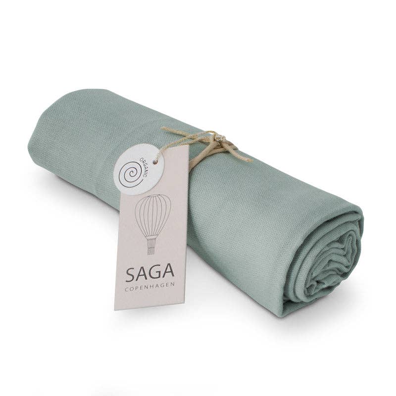 Dusty Green Muslin Cloth - 100% Organic Cotton