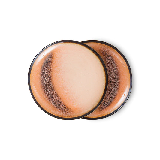 HKliving 70's Ceramics Horizon Desert Plates (Set of 2)