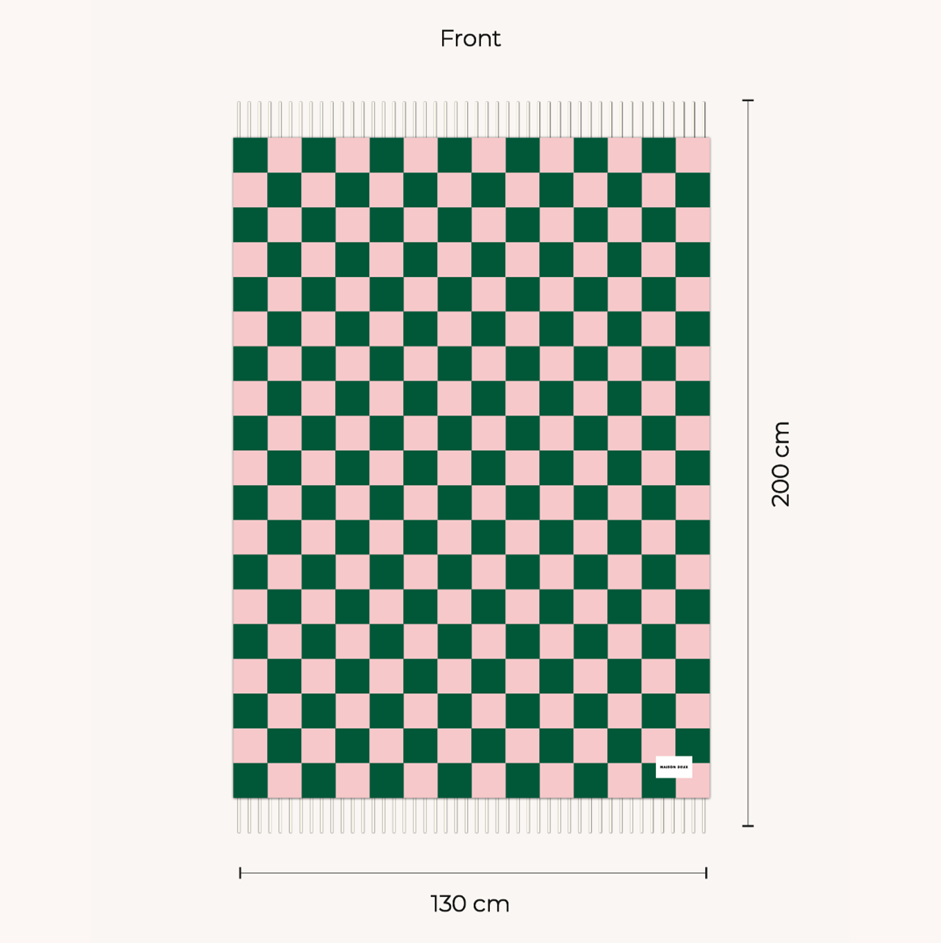 Green and Pink Checkerboard Blanket
