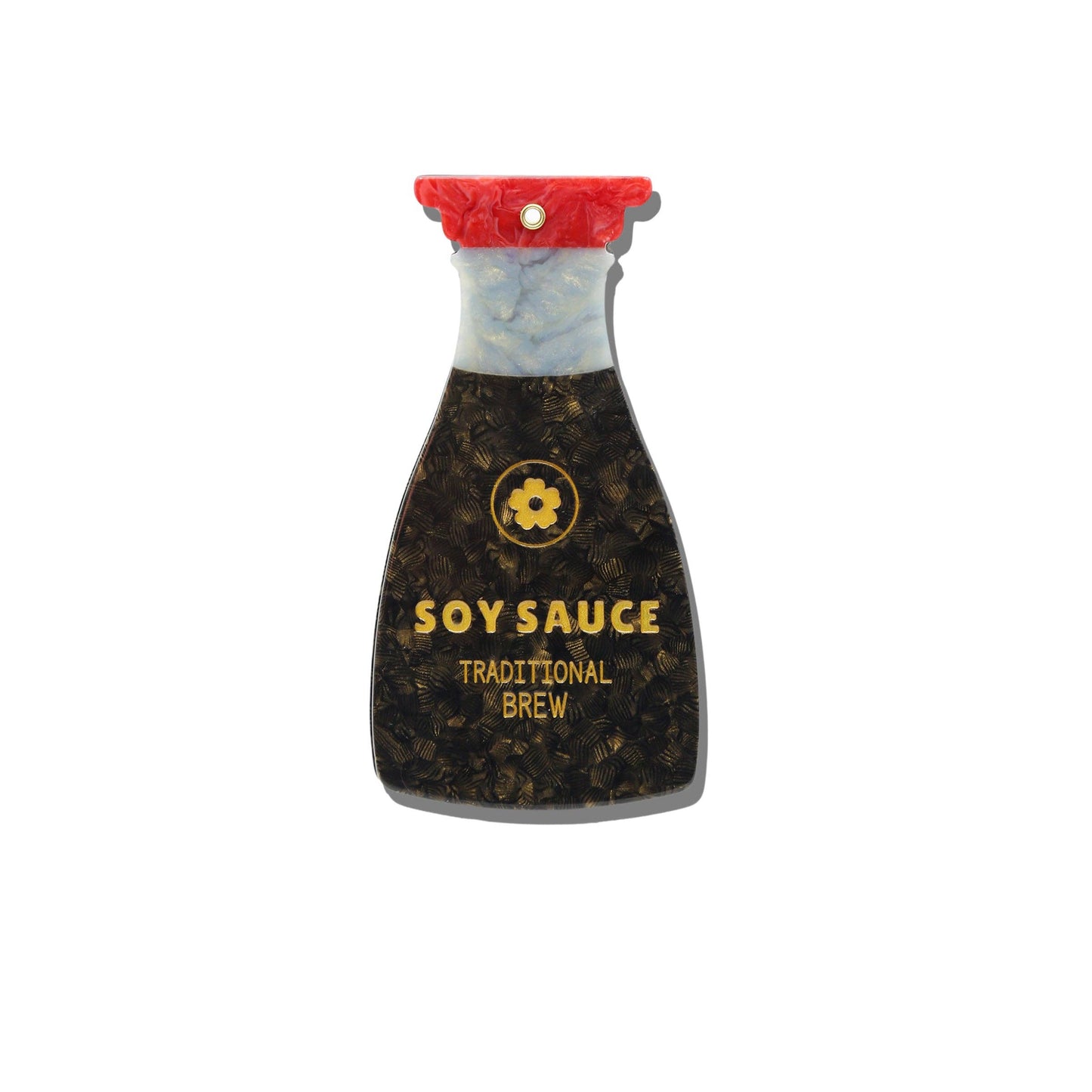 Soy Sauce Bottle Hand-Painted Compact Mirror
