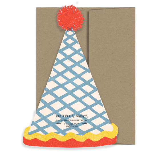 Birthday Hat Die Cut Greeting Card