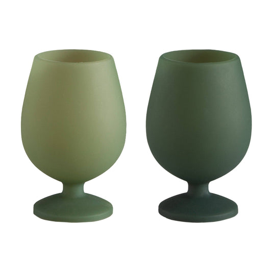 Sage + Olive Stemm Silicone Unbreakable Wine Glasses