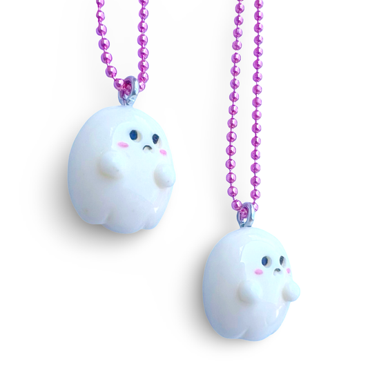 Pop Cutie Tiny Ghost Kids Handmade Necklace